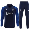 Manchester United Sweat de Treino 2023-24 Quarter-Zip Marinha